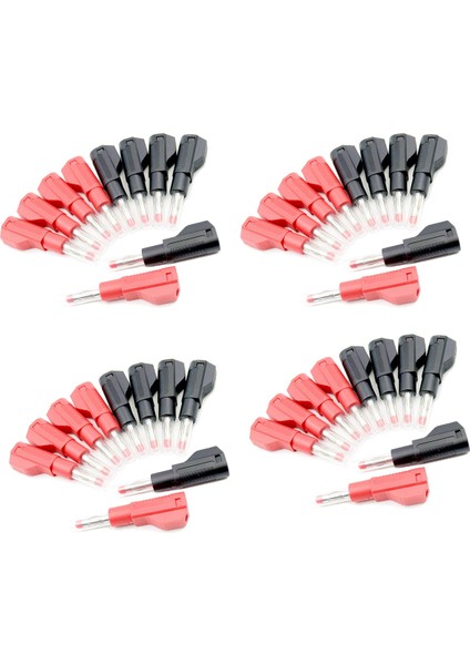 40 Set Geri Çekilebilir Kılıf 4mm Muz Fiş Konektörleri Istiflenebilir Tel Lehim Multimetre Test Uçları Uçları Fişleri Adaptörü (Yurt Dışından)