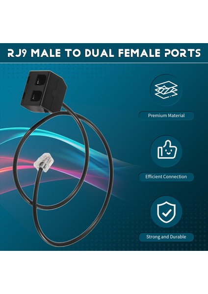 Rj9 4P4C Erkek - Çift Kadın Portları Bağlayıcı Telefon Adaptör Kablo Tel Telefon Uzatma Kablosu (Yurt Dışından) indirimleri