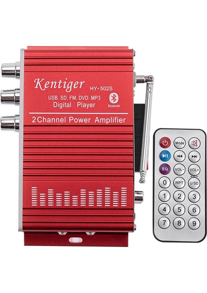 Keniger HY-502S 2ch Bluetooth Hi-Fi Süper Bas Çıktı Güç Stereo Amplifikatörü Uzaktan Kumandalı Usb/sd Kart Oynatıcı Fm Radyo (Yurt Dışından) modelleri