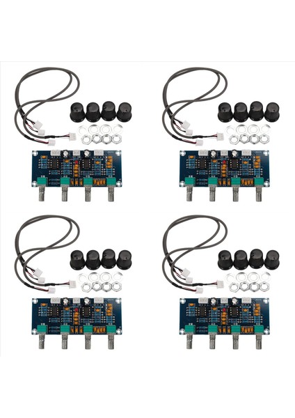 4x NE5532 Teble Bass Secume Ayarı Ile Preamp Preacp Amplifikatör Kartı Için Ön Amplifikatör Öncesi Ton Denetleyicisi (Yurt Dışından)