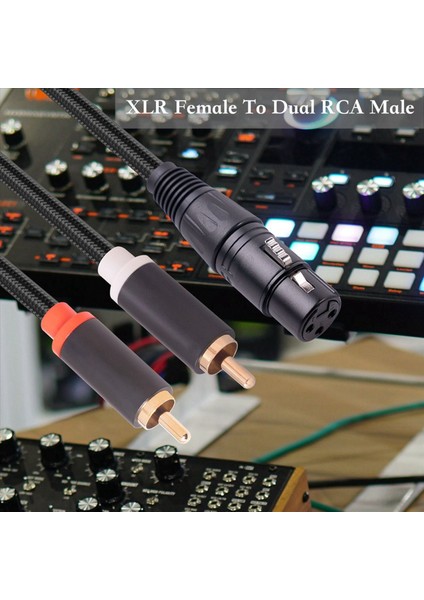 3x 3 Pin Xlr Dişi Ila Çift Rca Erkek Y Ayırıcı Kablosu Mikser Amplifikatör Ses Kablosu Stereo Ses Ara Bağlantısı Kablosu 1 Metre (Yurt Dışından) indirimleri