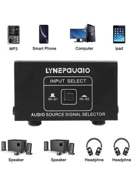 2 Out Veya 1 Out 2&#39 De Ses Kaynak Sinyal Seçici Anahtarlayıcı Hoparlör Ses Kaynağı Anahtarlayıcı Rca Arayüzü Lossess (Yurt Dışından) modelleri