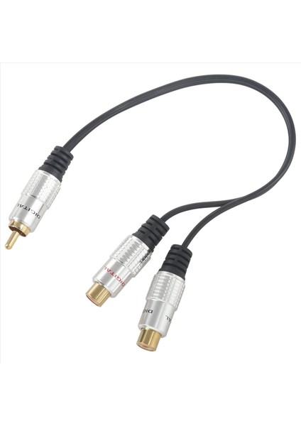 6x Metal Rca Dişi Ila Çift 2 Rca Erkek Altın Kaplama Adaptörü Stereo Ayırıcı Y Ses Kablosu (Rca F-2 Rca M) (Yurt Dışından) modelleri