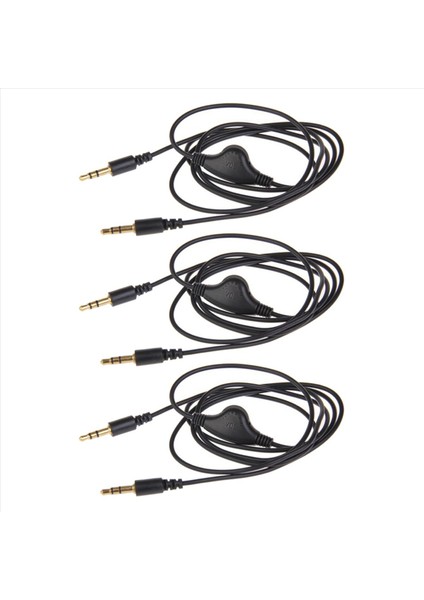 3pcs 3 5mm Erkek Ila Erkek Kriko Kablosu Evinde Veya Arabada Hacim Kontrolü (1m) (Yurt Dışından)