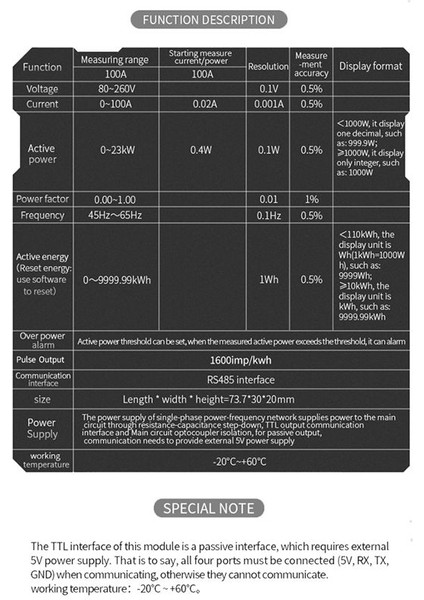 100A Pzem 004T 3 0 Sürüm Wattmetre Kwh Metre Volt Amp Arduino Ttl Com2/com3/com4 Için Akım Test Modülü (Yurt Dışından) indirimleri