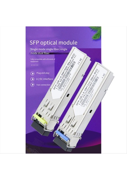 1paır Gıgabıt Fiber Sfp Modülü 1 25G Tek Mod 40KM Lc 1310NM/1550NM Birden Fazla Anahtar Türü ile Uyumlu (Yurt Dışından) fiyatları