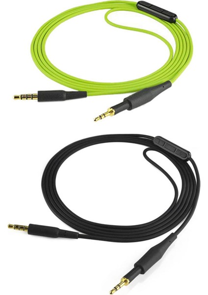 2pcs Yedek Kablo Akg K430 K450 K451 K452 K452 S460 Kulaklık Siyah ve Yeşil (Yurt Dışından)