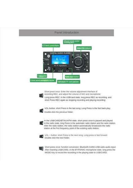 2x LCD Ekran Mp3 Kod Çözücü Kartı Bluetooth Modülü Dıy Ürünleri Araba Ses Aksesuarları Ses Amplifikatör Kartı (Yurt Dışından)