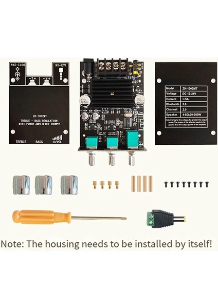 ZK-1002MT 5 0 Bluetooth Güç Amplifikatör Kartı 100W Kanal Amplifikatör Kartı Ses Kutusu Için Kısa Devre Koruması (Yurt Dışından) fiyatları