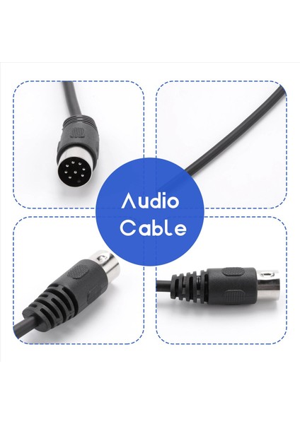 8 Pin Din Erkek - Erkek Hoparlör Ses Kablosu Adaptörü Gözetim Otomotiv Bilgisayarları Televizyon Hassasiyeti 5m (Yurt Dışından) fırsatları