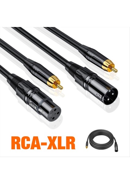 Xlr Erkek - Rca Erkek Kablosu Altın Kaplama Konektör Kablosu Koaksiyel Kalkan Xlr Mikrofon Ses Kablosu Adaptörü 16 4ft (Yurt Dışından) fiyatları