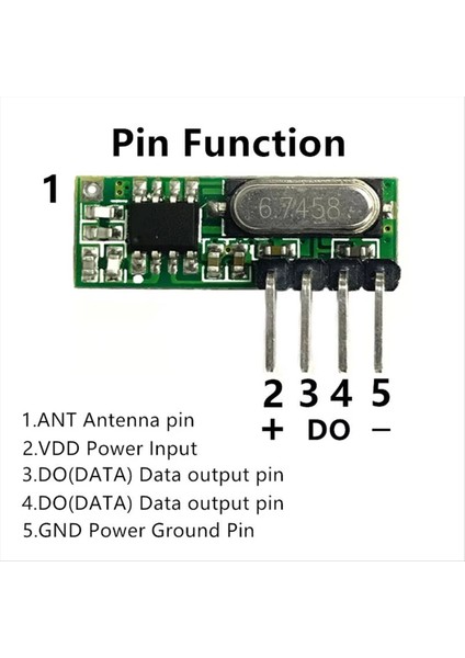 15PCS 433MHZ Rf Alıcı Superheterodin Uhf Sor 433MHZ Uzaktan Kumanda Modül Kiti Küçük Boyut Anten ile Düşük Güç (Yurt Dışından) modelleri