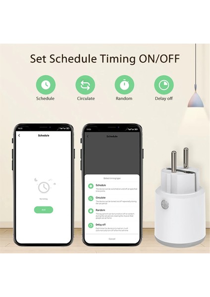 Madde Akıllı Güç Fişi Wifi 16A Elektrikli Fiş Ölçer Uzaktan Kumanda Ab Çıkışı Tuya Alexa Home Smartlife Ab Fişiyle Çalışır (Yurt Dışından)