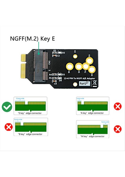 AX200/201/210 Wifi6 Modülüne 12+6 Pin Adaptör Kartı Desteği 2230 M 2 Anahtar A/e Modülü BCM94360CS2 Kartı (Yurt Dışından) fiyatları