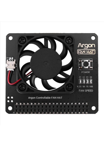 Raspberry Pi 4/3 Soğutma Fanı Için 3x Argon Fan Şapkası Ayarlanabilir Hız / 40MM Büyük Fan Raspberry Pi4 (Yurt Dışından) fırsatları