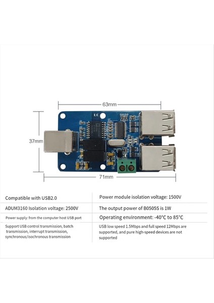 ADUM4160 USB Ses Sinyal Izolatörü 1500V 1 5 Mbps 12 Mbps 4xusb Dijital Sinyal Ses Güç Izolatör (Yurt Dışından) fırsatları