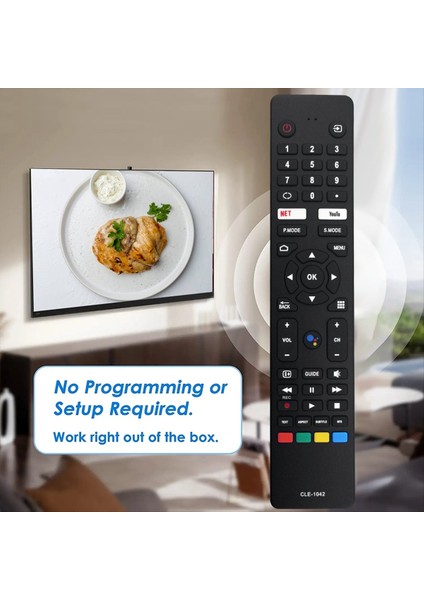 Hitachi 50QLEDSM20 55QLEDSM20 58QLEDSM20 65QLEDSM20 75QLEDSM20 Için CLE-1042 Tv Uzaktan Kumandasını Değiştirin (Yurt Dışından) modelleri