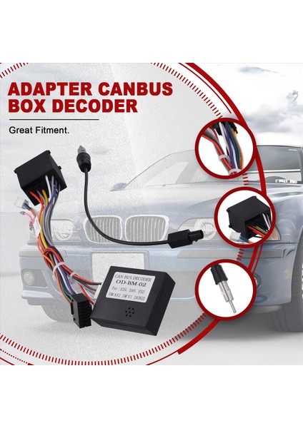Araç Adaptörü Canbus Kutusu Kod Çözücü W/ Kablo Demeti Radyo Güç Kablosu Bmw E39 E46 E53 X5 5 Serisi Od-Bm-02 (Yurt Dışından) indirimleri