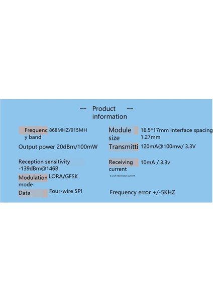 Lora Modülü SX1276 Kablosuz Alıcı Müdürü Modülü Yayılmış Spektrum Uzun Aralık Kablosuz Iletişim (868MHZ) (Yurt Dışından) modelleri