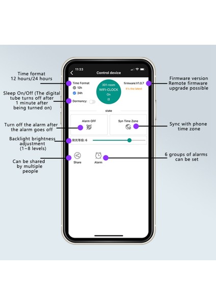 Wifi Zaman Servis Saat Modülü Otomatik Saat Dıy Dijital Saat Kablosuz Ağ Zaman Servisi Beyaz (Yurt Dışından) fiyatları