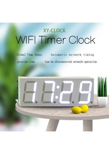 Wifi Zaman Servis Saat Modülü Otomatik Saat Dıy Dijital Saat Kablosuz Ağ Zaman Servisi Beyaz (Yurt Dışından) fırsatları