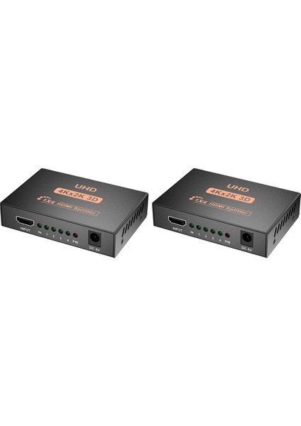 2x 4K 1x4 HDMI Ayırıcı 1 Bağlantı Noktasına 4 HDMI Ekran Yinelenen/ps5 Için Ayna USB ile Çalışan Ayırıcı (Bir Ila Dört Çıkış) (Yurt Dışından)