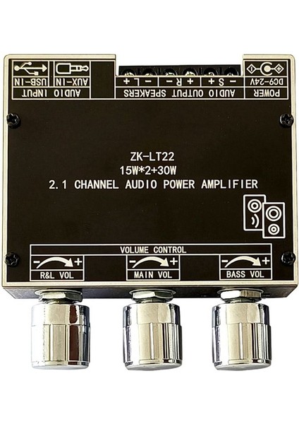 ZK-LT22 5 1 Bluetooth Güç Amplifikatör Kartı Çift 15W 2 1 Ses Kutusu Için 30W Subwoofer ile Kanal Amplifikatör Kartı (Yurt Dışından)