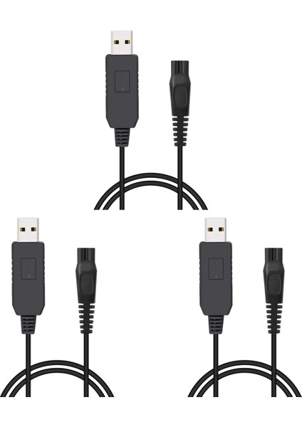 Philips Shaver Için 3x Şarj Cihazı 15V USB Şarj Cihazı Şarj Kablosu Güç Kablosu Philips Norelco Için Oneeblade QP6520 QP6510 (Yurt Dışından)