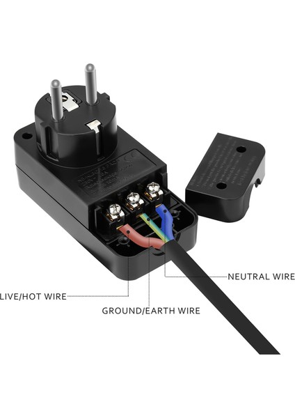 2x Fı Devre Kesici Kişisel Koruma Fişi Değiştirme Tapası 10MA Tutma Akım Devre Kesici 16AMP Ab Fişi (Yurt Dışından) fiyatları