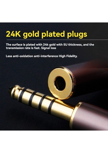 Hıfı Dengeli Ses Kablosu 8 Çekirdekli Kulaklık Adaptör Kablosu 3 5mm Erkek-Kadın Aux Jack Adaptör Kablosu B (Yurt Dışından) modelleri