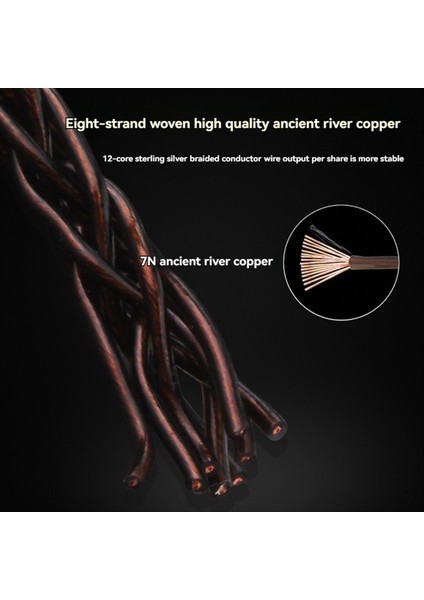 Hıfı Dengeli Ses Kablosu 8 Çekirdekli Kulaklık Adaptör Kablosu 3 5mm Erkek-Kadın Aux Jack Adaptör Kablosu B (Yurt Dışından) indirimleri