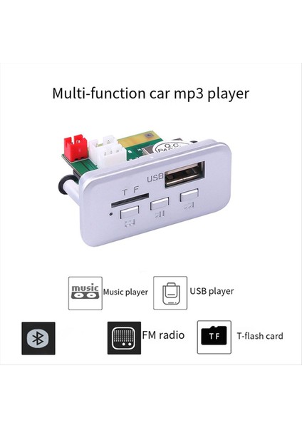 Bluetooth 5 0 Mp3 Wma Maymun Kod Çözme Tahtası Araba Ses USB Tf Fm Radyo Handfree Modül Mp3 Çalar Hoparlör Için 12V (Yurt Dışından) modelleri