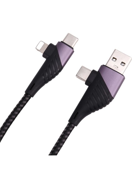 4&#39 Ü 1 Arada Pd USB C Kablo Hızlı Şarj 65W USB Tip C&#39 Ye Tip C Ios Kablosu Iphone Xiaomi Redmi Samsung Huawei (Yurt Dışından)