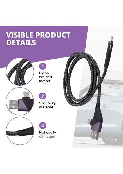 4&#39 Ü 1 Arada Pd USB C Kablo Hızlı Şarj 65W USB Tip C&#39 Ye Tip C Ios Kablosu Iphone Xiaomi Redmi Samsung Huawei (Yurt Dışından) indirimleri