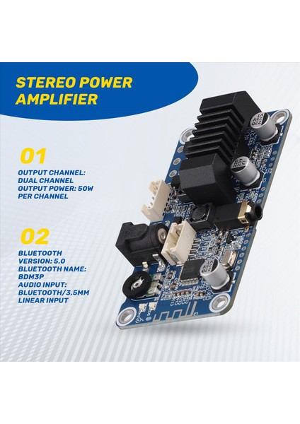 TPA3116 Bluetooth 5 0 Stereo Güç Amplifikatörü Stereo 2X50W 3 5mm Giriş Dsp Tuning Tuning DC12V-24V Dayanıklı (Yurt Dışından) fırsatları