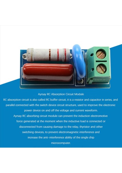 2x Rc Emilim/snubber Devre Modülü Röle Kontak Koruma Direnç Dalgalanma (Yurt Dışından) fiyatları