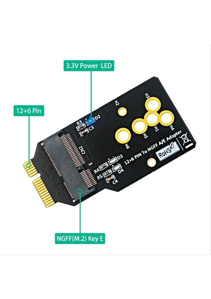 AX200/201/210 Wifi6 Modülüne 12+6 Pin Adaptör Kartı Desteği 2230 M 2 Anahtar A/e Modülü BCM94360CS2 Kartı (Yurt Dışından) indirimleri