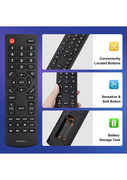 Insignia-Tv-Remote Için Evrensel Değiştirme Uzaktan Kumanda Insignia LED LCD Tv&#39 Ler Için Compatilbe (Yurt Dışından) modelleri