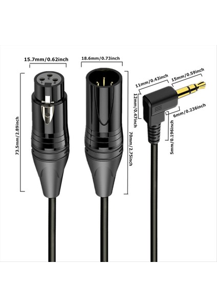 Xlr Kablosu 3 5 mm - Xlr Dişi Ses Kablosu Aux Aux Aux Mikrofon Mikser Hoparlörler Amplifikatörleri Için Ses Kablosu (Yurt Dışından) modelleri