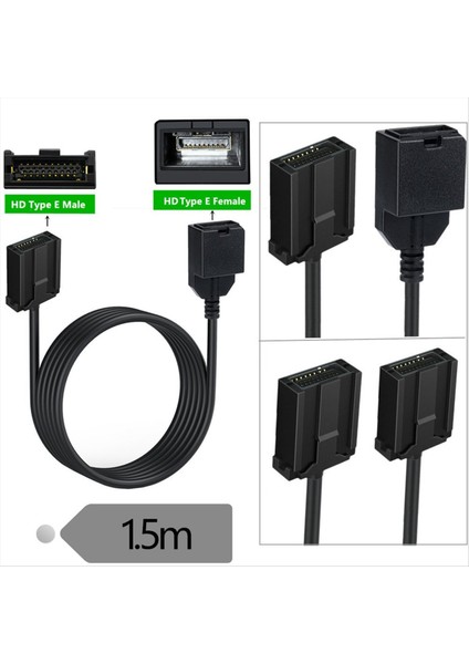 1 5m HDMI Uyumlu E Tipi Erkekten Erkek Araba Hdtv Ses ve Video Iletim Kablosu Için Kilit Uzatma Kablosu (Yurt Dışından) fiyatları