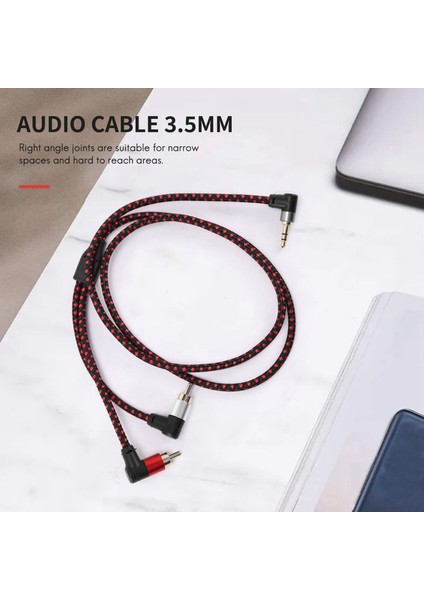 90 Derece 3 5mm Erkek Ila 2 Rca Erkek Kablo Dik Açı Stereo Y Ayırıcı Kordon Mikrofon Jak Takımı Dizüstü Bilgisayar 1m Için (Yurt Dışından) fiyatları