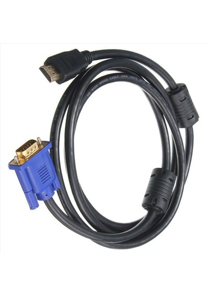 3 Pcs 1 8m Mavi Hdtv HDMI - VGA HD15 Erkek Adaptör Kablo Dönüştürücü Pc Tv Df Yeni (Yurt Dışından) fırsatları
