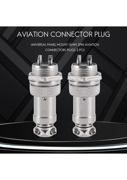 Universal Panel Montajı 16MM 2pin Havacılık Konektörleri 5 Adet Fişe (Yurt Dışından) fiyatları