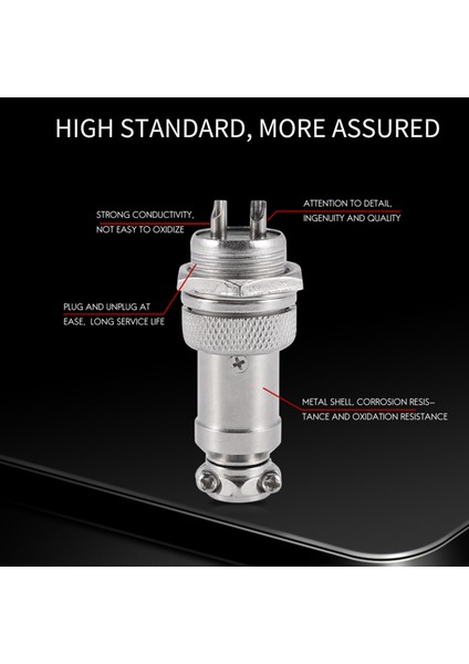 Universal Panel Montajı 16MM 2pin Havacılık Konektörleri 5 Adet Fişe (Yurt Dışından) fırsatları