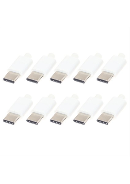 10PCS Tip C Usb3 1 3A Hızlı Şarj USB Konektörleri Erkek Jack Tail Fiş Elektrik Terminalleri Kaynak Dıy Veri Kablosu Beyaz (Yurt Dışından) fiyatları