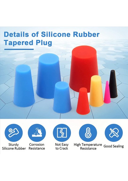 220PCS Silikon Kauçuk Konik Fiş Delik Fişleri Için Yüksek Sıcaklık Dayanıklı Kauçuk Durdurucular Püskürtme Püskürtme (Yurt Dışından) modelleri