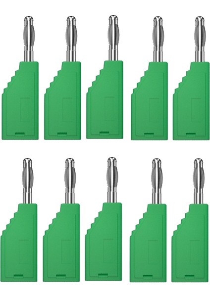 10PCS/SET Konektör Fişi J 10054 4mm Istiflenebilir Fiş Muz Fiş Yüz Konektör Teli Çok Fonksiyonlu Fişler Yeşil (Yurt Dışından)