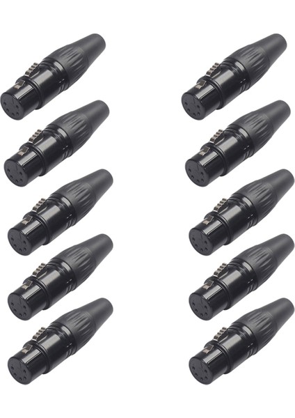 10PCS 5pin Xlr Dıy Fiş Çeşitli Ses Kabloları Mikrofon Kabloları Dmx Kabloları Xlr 5pin Dişi (Yurt Dışından)