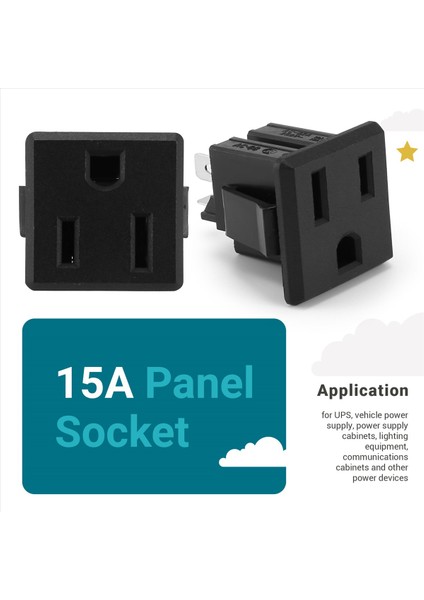 Ac 125V 15A Panel Bow Us Ortact Güç Soketi Siyah (Yurt Dışından) indirimleri