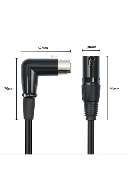 Xlr Kablo Dik Açısı Kadın Xlr - Erkek Dengeli 3 Pin Mikrofon Kablosu Mikserler Için Hoparlör Sistemleri (Yurt Dışından) fırsatları
